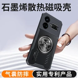 Dragon Totem Cooling Case voor OPPO Realme GT NEO 6 5 SE GT5 Pro 5G Grafeen Warmteafvoer gevallen Schokbestendig Transparante Cover
