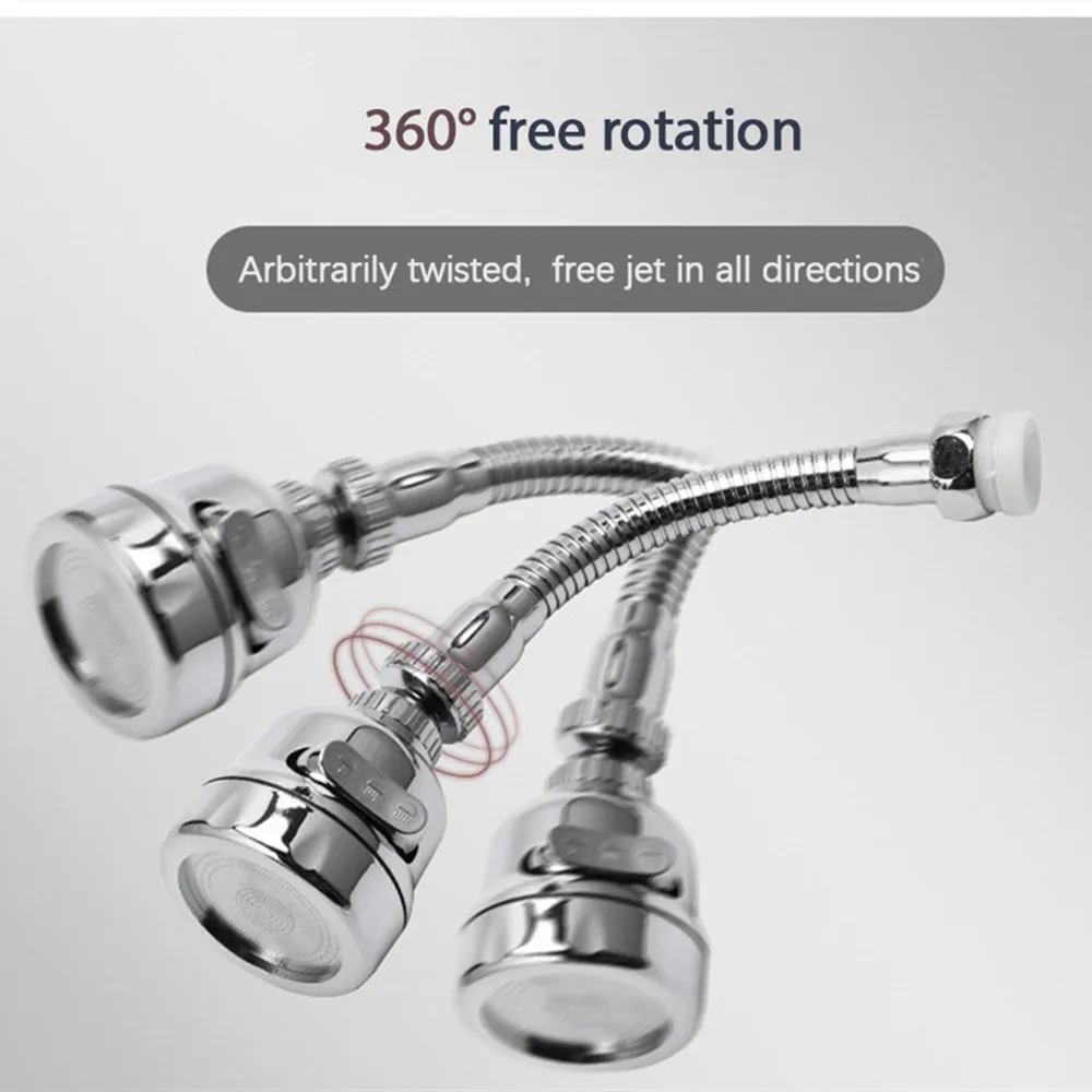 Faucet Sprayer Attachment 360° Rotating Faucet Aerator Sink Sprayer Adjustable Kitchen Sink Tap Head Water Saving Extend Nozzle