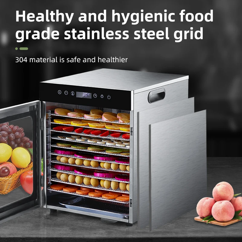 고효율 식품 건조기 터치스크린 10단 트레이 건과일 건조기