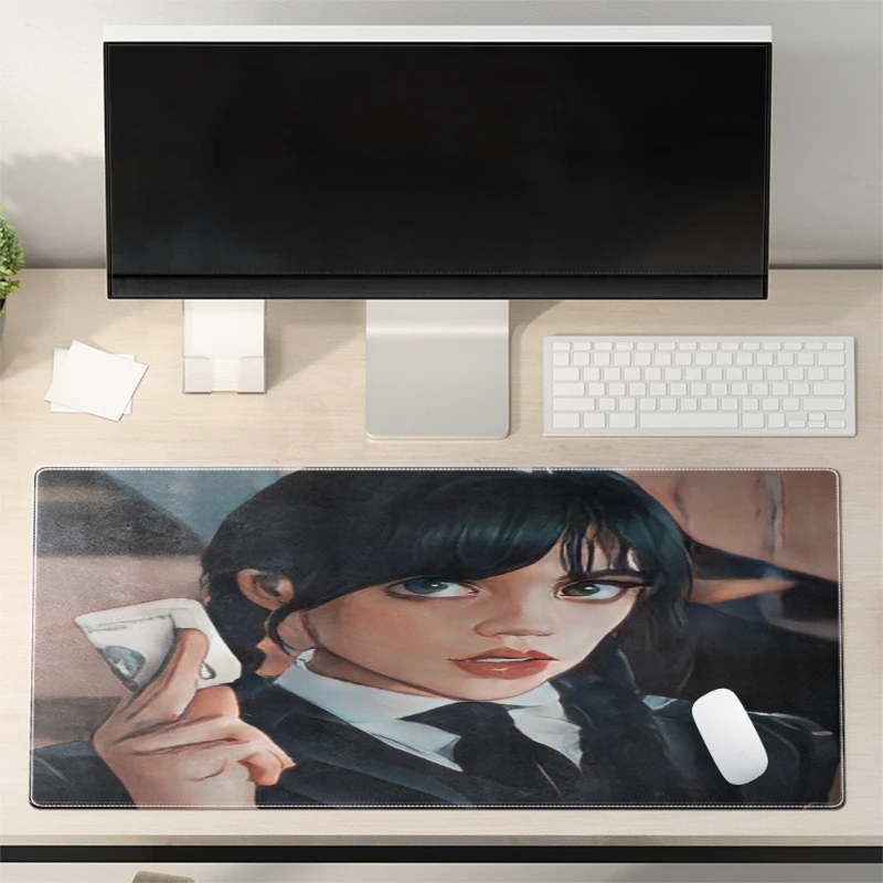 Wednesday Mouse Pad Gaming Computer Home MousePads Keyboard Office Mat Gamer Desk Carpet Rubber Anti-slip Anime Floor Rugs Decor