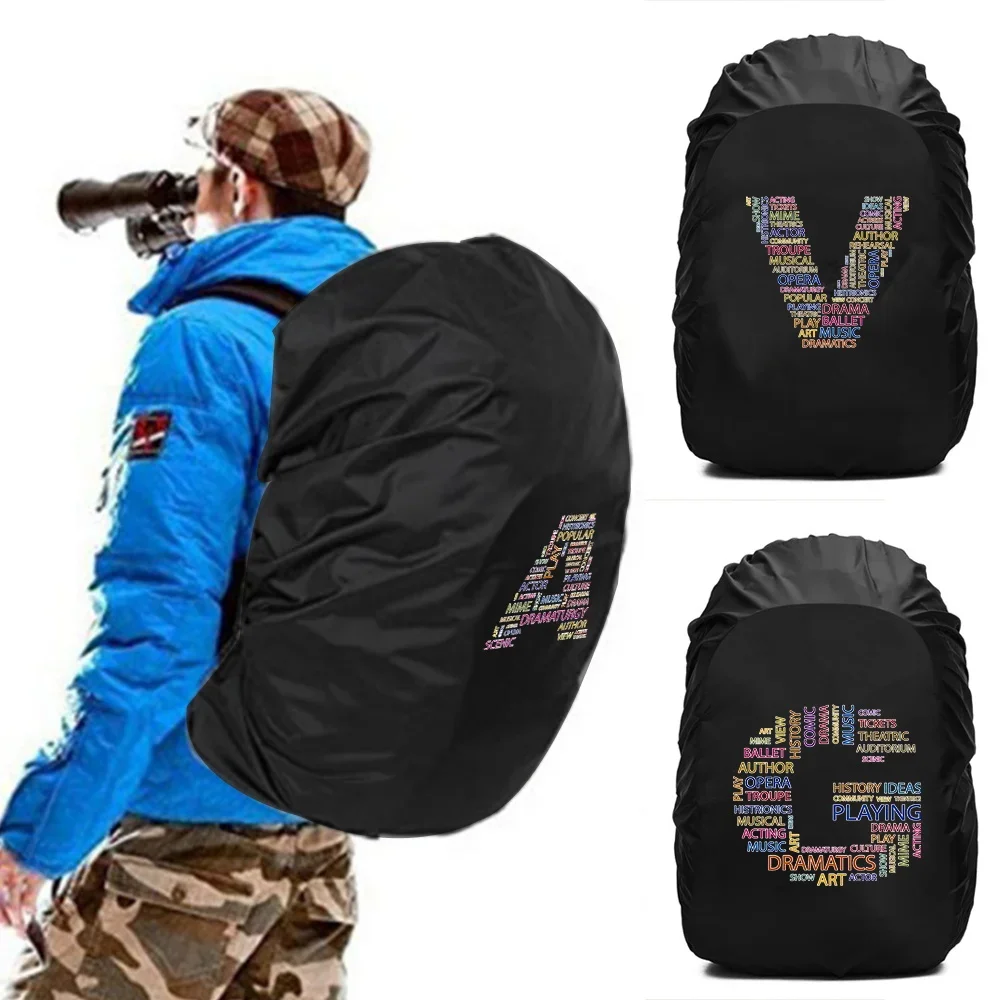 Backpack Rain Cover Waterproof Outdoor Sport Back Pack Dustproof Cover  Case Bag 20-70L Protection Cover Text Series