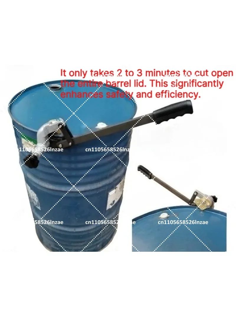 Heavy Duty Drum Opener for Steel Oil Drums, Manual Can Cutter Tool, 200L Barrel Opener