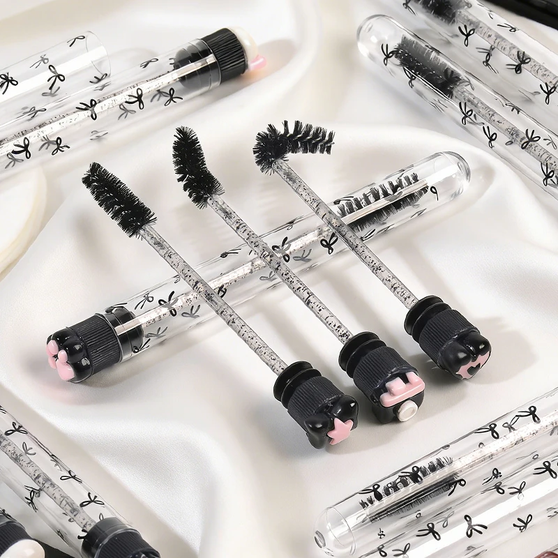 10pcs Women mascara brush, Mascara Tube Brush Set with Protective Case Makeup Brushes, Eyebrow Brush,Spoolie Brush,Random Style