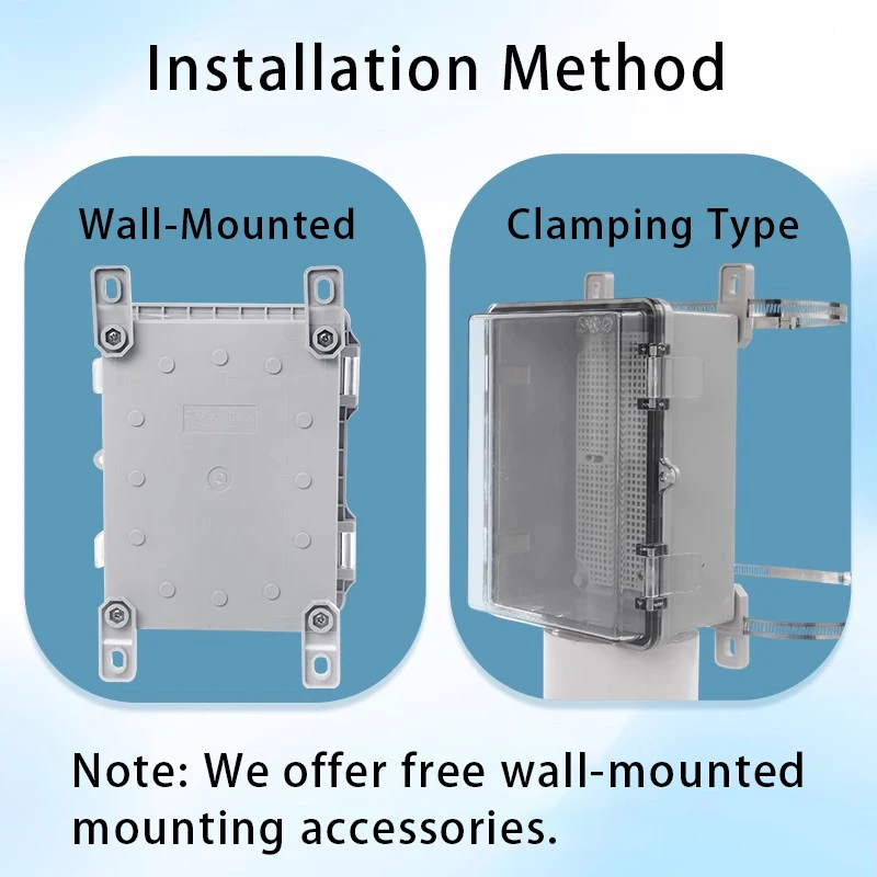 กล่องพลาสติกกันน้ำ IP66 สำหรับงานไฟฟ้า กล่องรวมสายไฟฟ้า ABS สำหรับภายนอกอาคาร กล่องกระจายไฟฟ้าสำหรับโครงการเครื่องมือไฟฟ้า