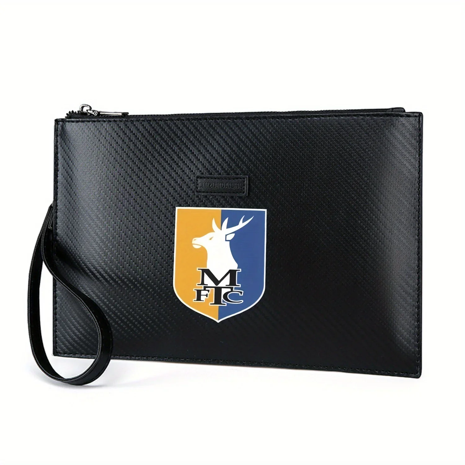 Deer Head Logo Simple Design Letter Elegant Printed PU Men's Handbag Fashionable and Practical for Everyday Carry