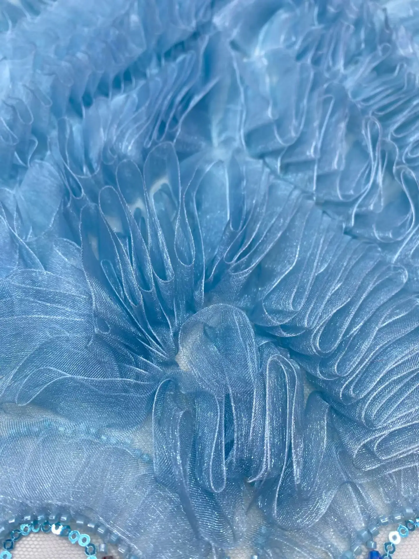 

2025 African Nigerian Latest High Quality With Guipure Embroidery Tulle Sewing Lace Fabric Dresses Sequins 5Yards DP0489