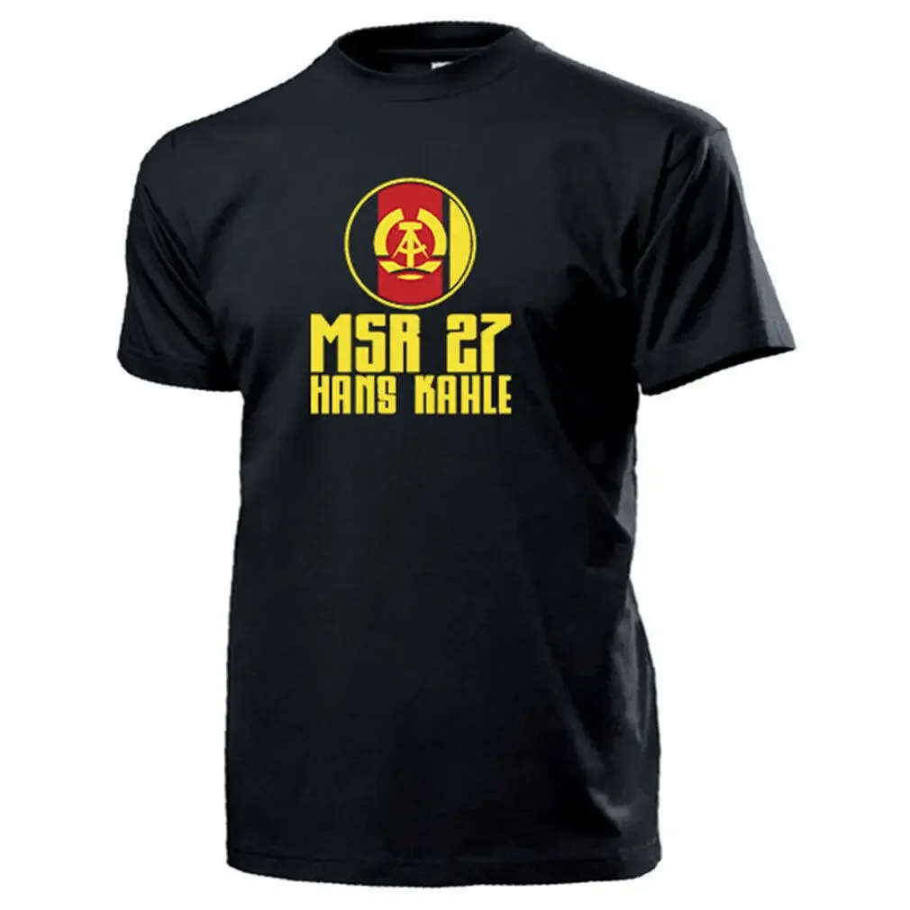 

MSR 27 Hans Kahle Motorisiertes Schützenregiment DDR NVA T Shirt Men's 100% Cotton Casual T-shirts Loose Top Size S-3XL