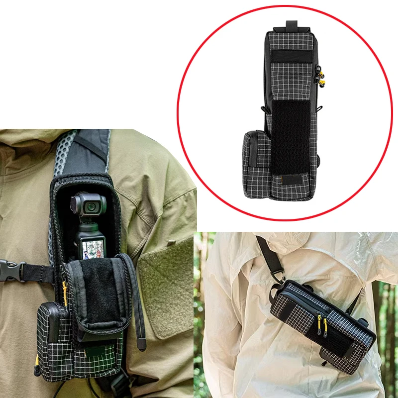 1PC For DJI Osmo Pocket3 Camera Shoulder Strap Bag Hands-Free POV Mount Soft Plush Lining Multi-Layer Protection Anti-Shock Case