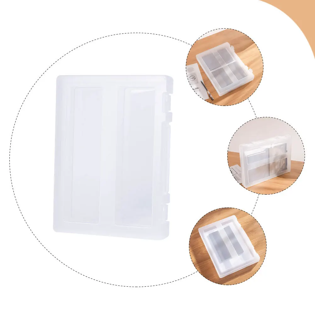

Transparent A4 File Box Portable Document Holder Multi-Function Office Supply File Organizer Paper Storage Box Handheld Project