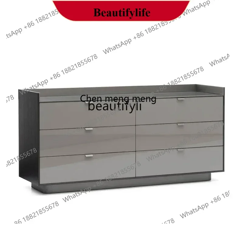 

D178 Italian light luxury paint chest modern living room small apartment storage chest of drawers chest of drawers