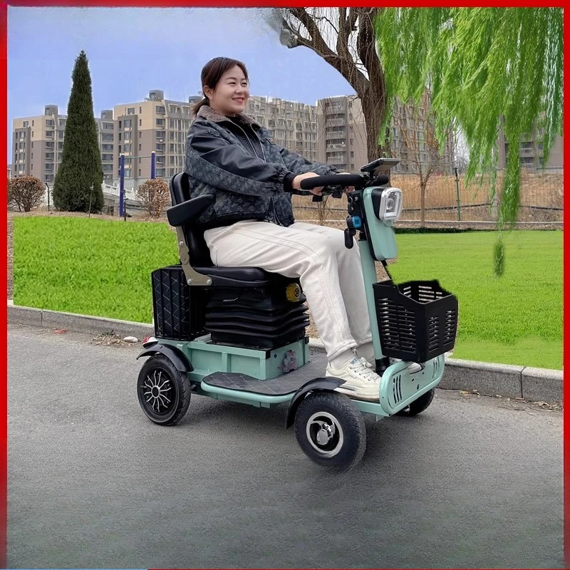 

Elderly, scooter, four-wheeled electric vehicle for the disabled, small shock-absorbing low-speed moped for the elderly