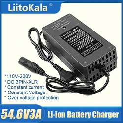 LiitoKala 54.6V 3A Battery Charger For 13S 48V Li-ion Battery  lithium Battery Charger High Quality Strong Heat