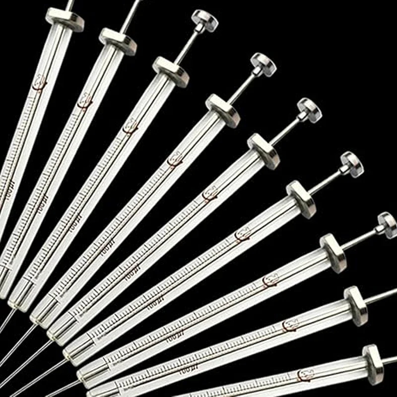 Microliter Syringe Liquid Chromatographic Injector Syringe Flat Tip Microinjector 0.5/1/2/5/10/25/50/100/250/500/1000uL