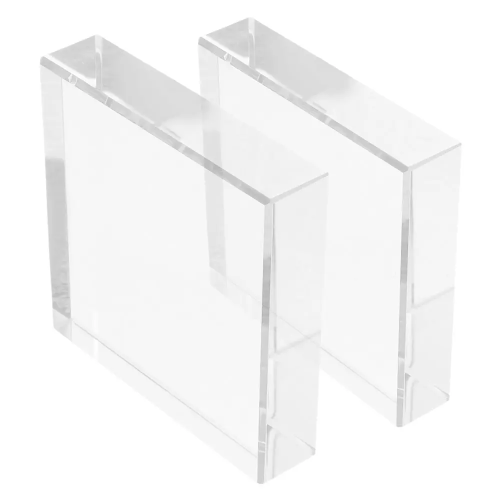 Hand Square Paperweight Transparent Elegant Decorative Block Office Desk Accessory Clear Paperweight Water Crystal