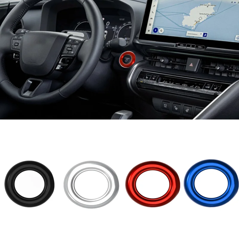 For Toyota CHR C-HR 2024 2025 2026 Car Interior Car Accessories ABS Red Car Engine Start Button Ring Decoration Cover Trim