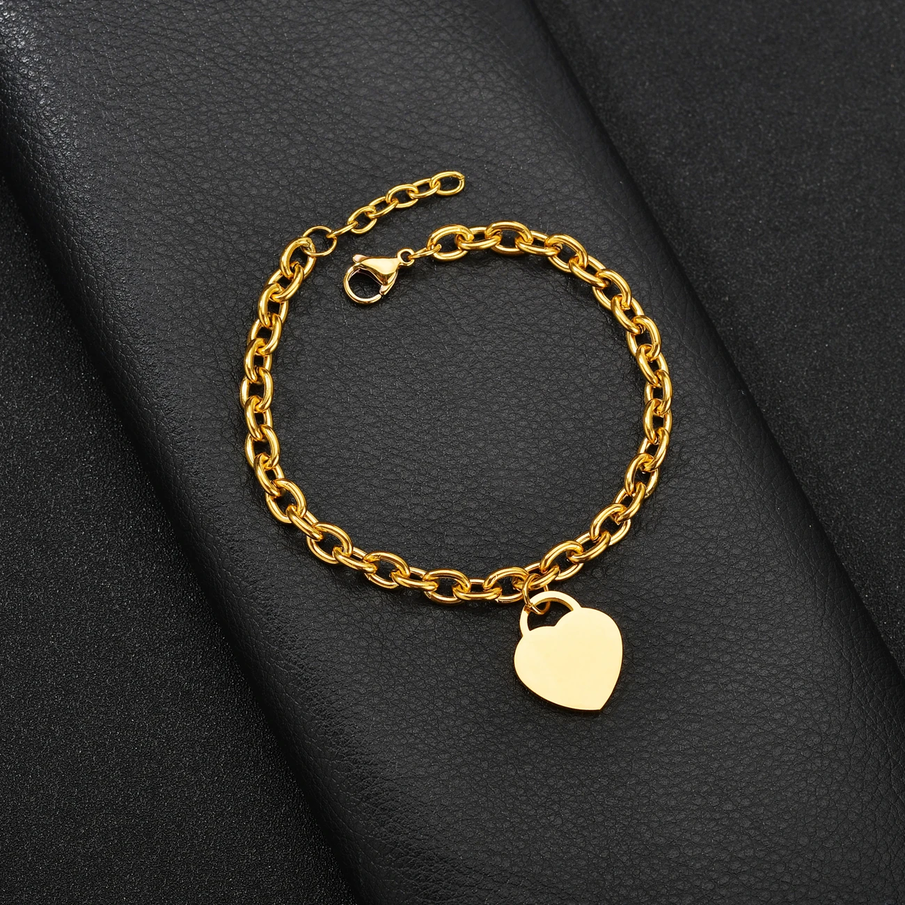 Personalized Engraved Heart Bracelet, Custom Name Gift