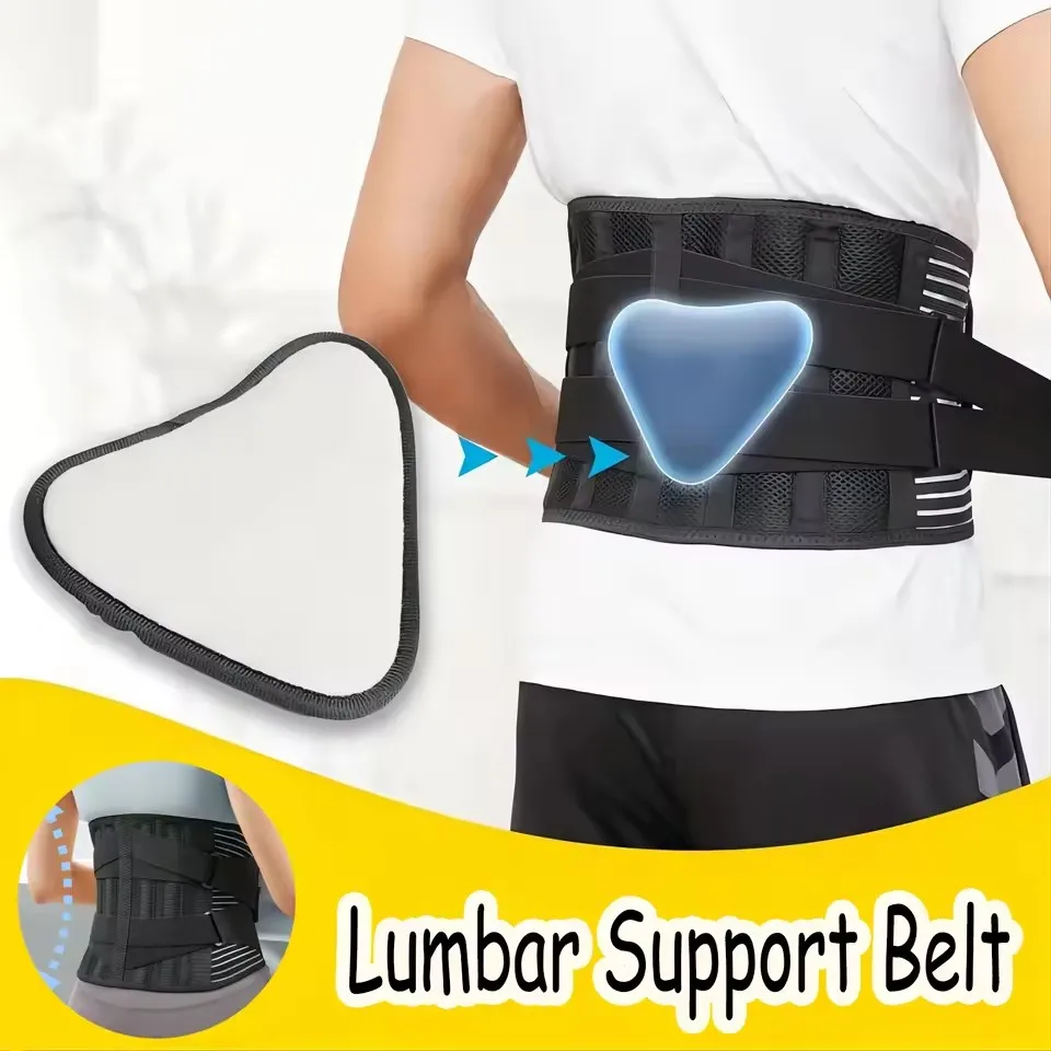 Cinturón de soporte para espalda y cintura para Fitness, tirantes para espalda baja, Protector de articulación Lumbar deportivo Abdominal, cinturón de soporte para espalda con almohadilla suave Unisex