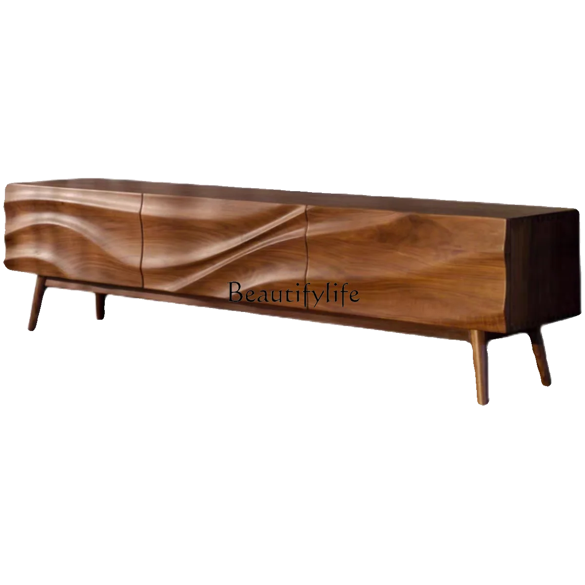 

13Customized Nordic Log Wave TV, Small Apartment, Living Room Floor Cabinet