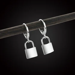CHENGXUN Dainty Padlock Drop Dangle Earrings For Women Girls Lock Charm Huggie Hoop Earrings Female Party Statement Jewelry