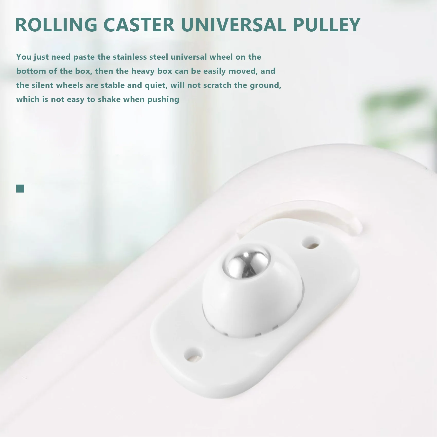 AA46 roestvrijstalen mini-zwenkwielen met 360 graden rotatie voor meubels, opbergdozen, kast, afval