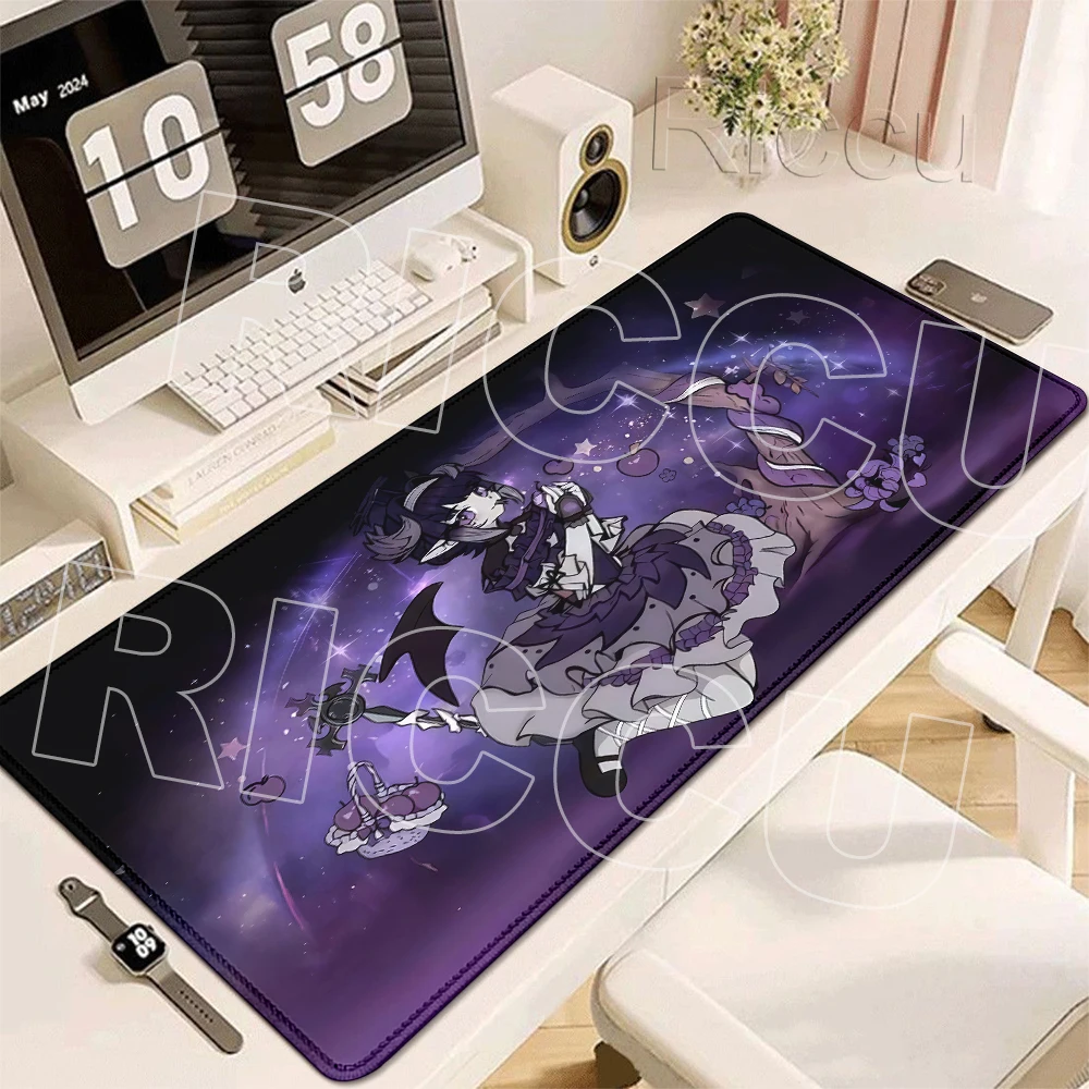 XXL Anime Aesthetics Mousepad Red Rose Black Devil Angel Carpet PC Keyboard Desk Decort Playmat Office Accessories E-Sports Mats