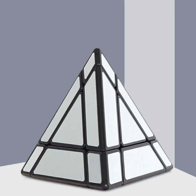 SENGSO Mirror Magic Tower 3x3 Pyraminx Specjalna Kostka Gładka Kostka Speed Cube Kostka Trójkątna Najlepsza Zabawka Edukacyjna