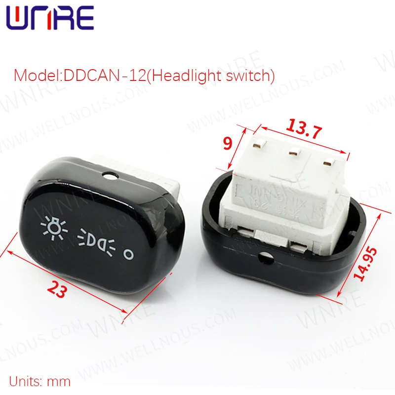 DDCAN-12 Turn Signal Headlight Start 10Pcs Ship Shaped Switch Handle Button New Energy Electric Vehicle Accessories Power Switch