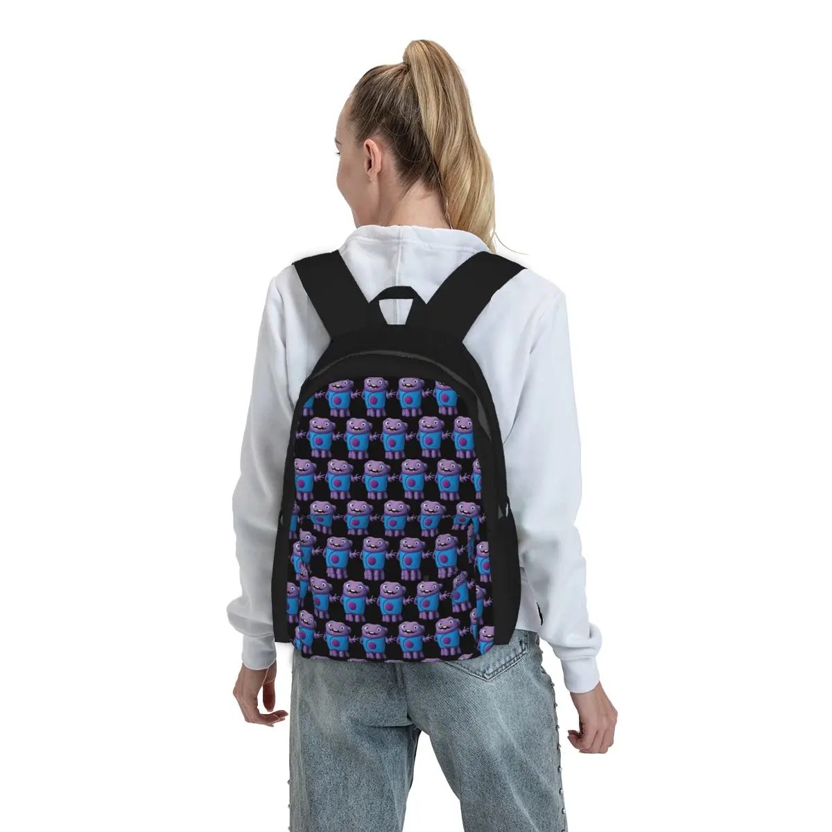 

Oh The Boov Backpack Boys Girls BookBag Kids School Bag Laptop Shoulder Bags for Men Women