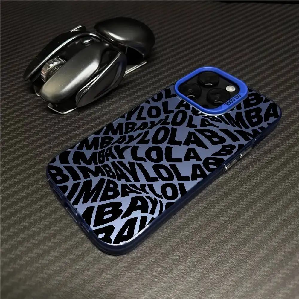 B-B-BimbaeS y L-L-LolaeS para iPhone 13 14 15 16 17 Pro Max 11 12 Plus 17 Air funda de teléfono Color mate