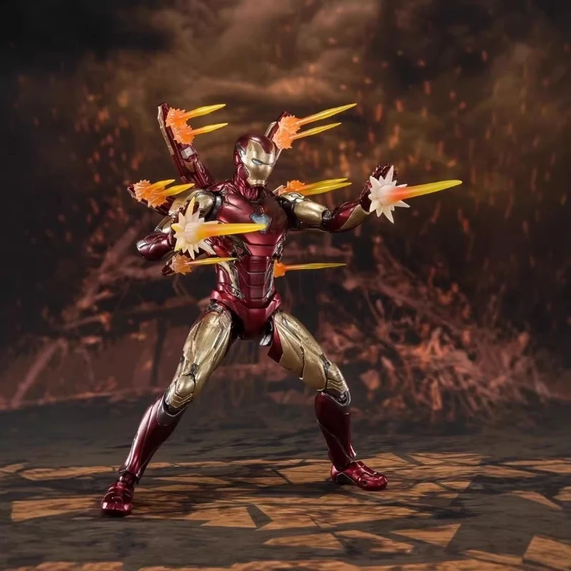 

Фигурка Железного человека Mk85 SHF: Коллекционная модель Avengers Endgame с эффектами повреждений и энергетическими эффектами для фанатов