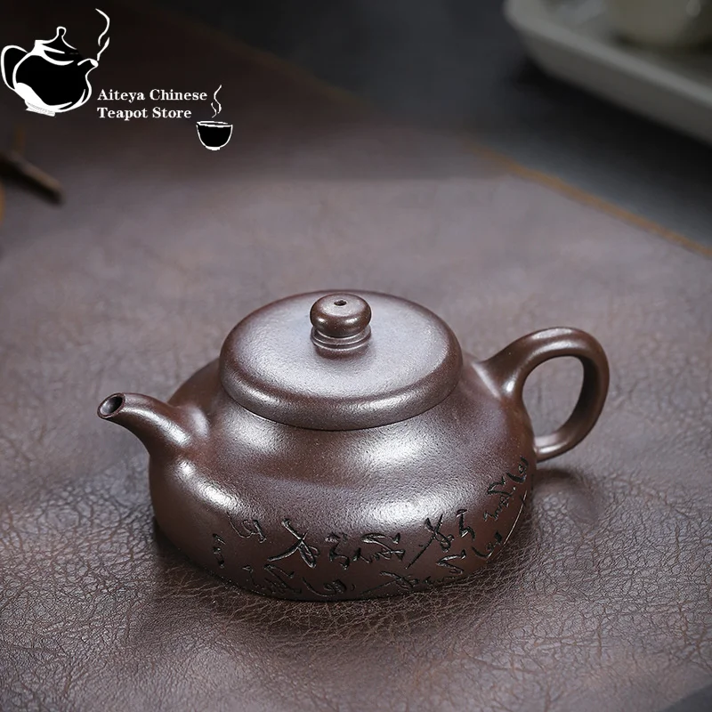 Yixing handmade purple clay teapot, original ore, gold sand, purple clay, overflowing fragrance, Kung Fu tea set, Chinese teapot