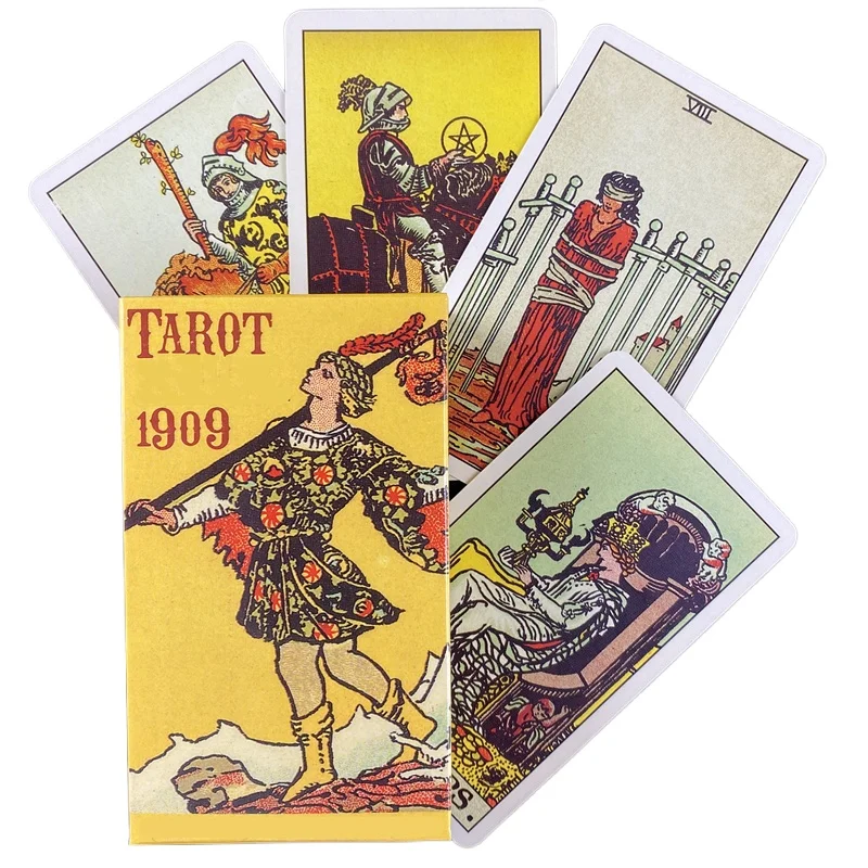 Hot Sell 78 Tarot Rider Cards 1909 For Divination Personal Use Oracle Deck Full English Version Board Games With PDF Guidebook