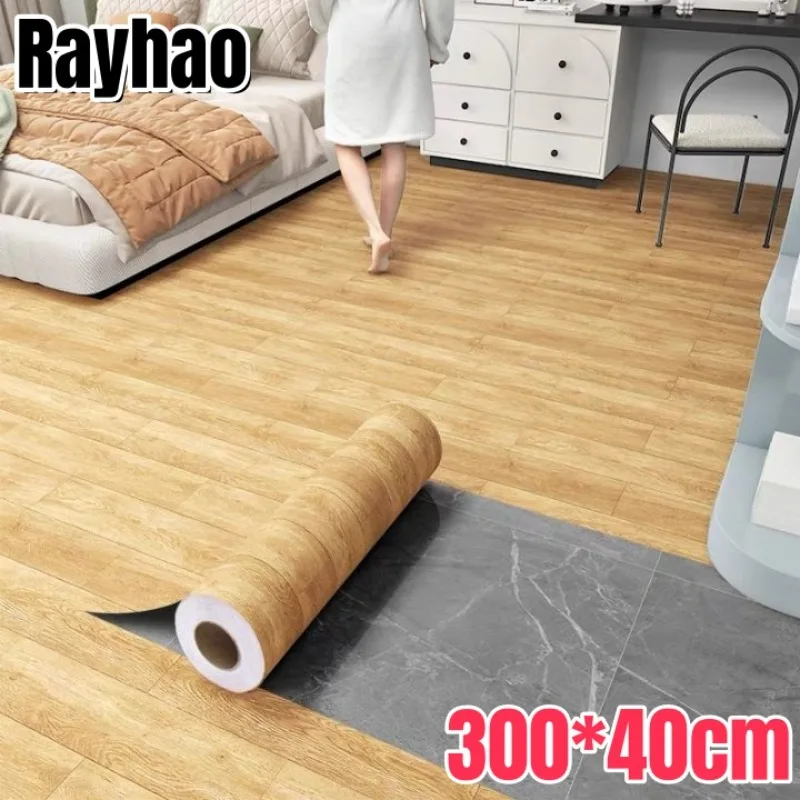 

Thicken Wood Grain Self-adhesive Flooring Sticker Scratch-resistant Tile Sticker Wallpapers Home Decor Cabinet Bedroom Renovate