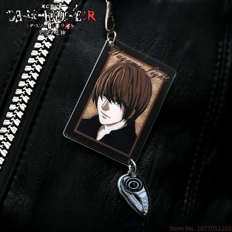 Periféricos de Anime Death Note llavero acrílico colgante mochila colgante llavero accesorio decorativo adorno colección regalo