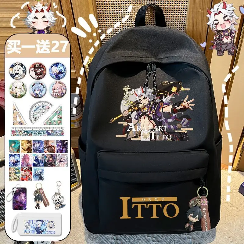 

Anime Genshin Impact Collaboration Zhongli For Grades 1 To 6 Elementary School Boys Large Capacity Double Shoulder Bag Girls Ca