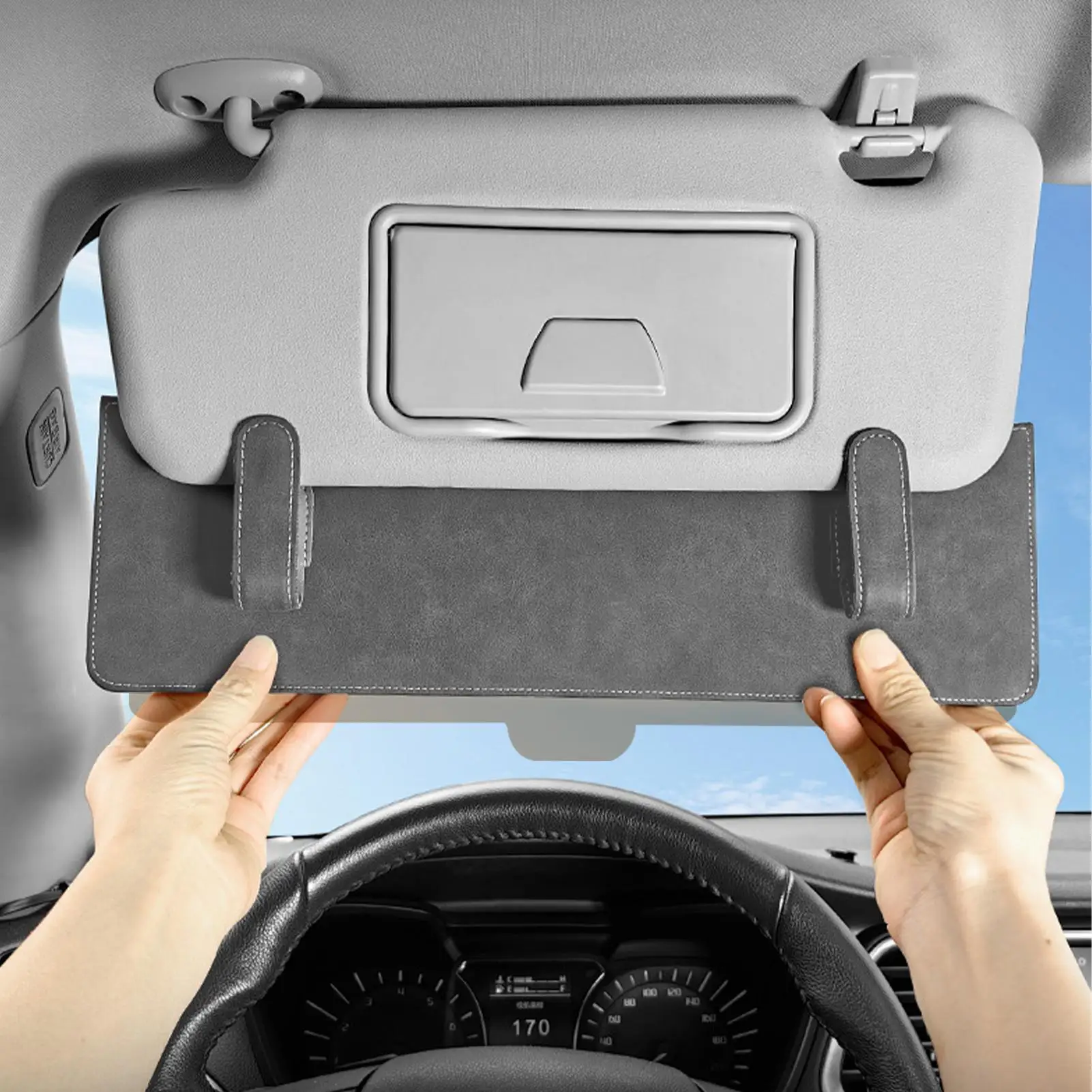 

High Temperature Resistant Car Sun Visor Extender, Adjustable Sunshade Extension Attachment, Anti-glare for Night Travel