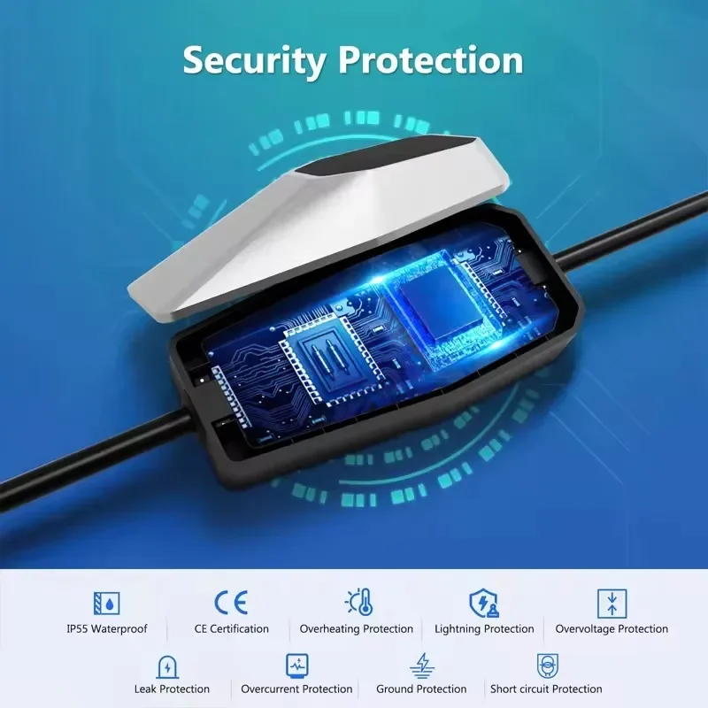 Diboev preço de fábrica ev carregador de carro nível 2 16a 32a ajustável 3.5kw 7kw 11kw estação de carregamento elétrico portátil ev carregador