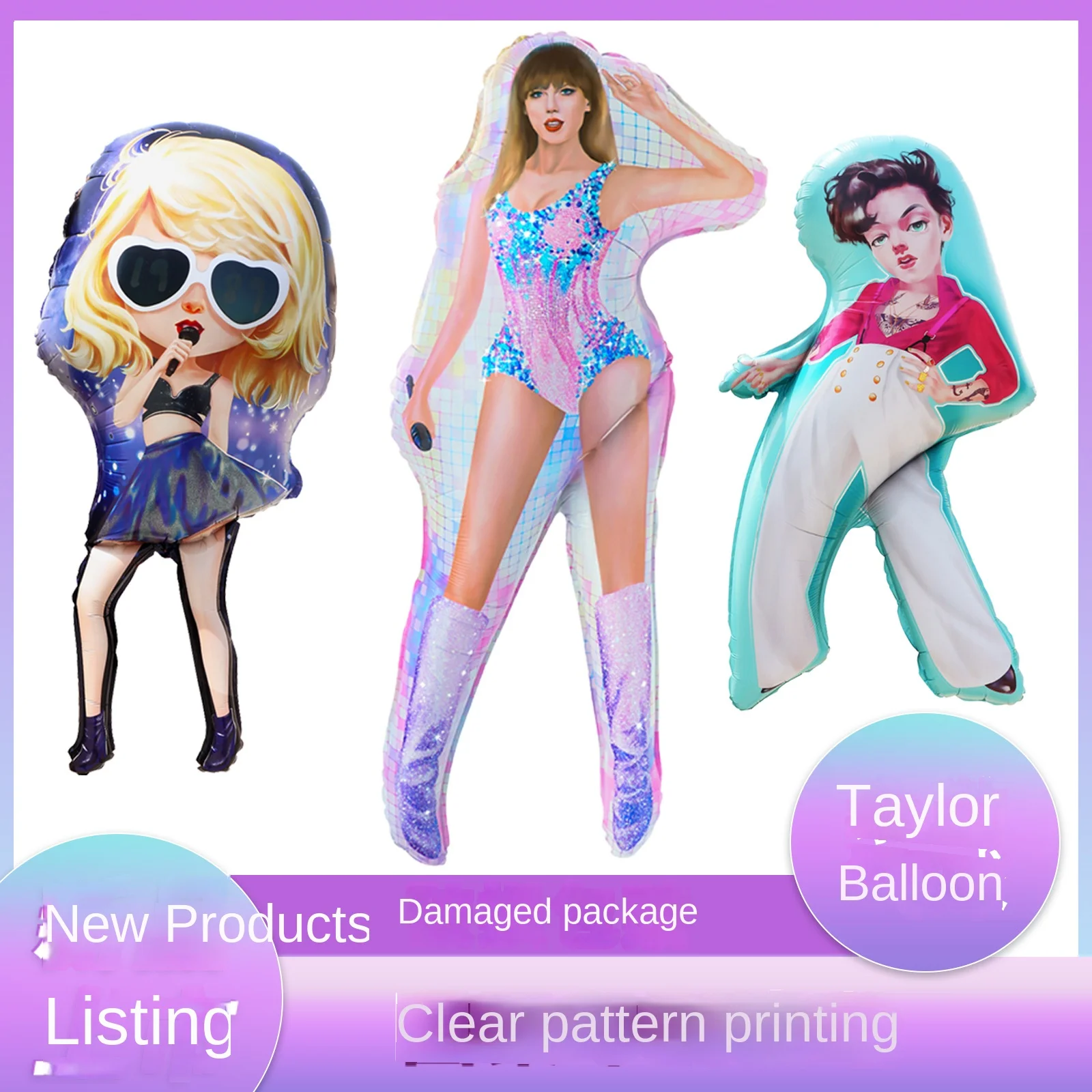 

New Figure Shape Aluminum Film Balloon Birthday Party Decoration Bar Party Doll Balloon