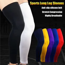 1Pcs Sport Compression Anti-UV Long Leg Sleeve for Men Women Youth Cycling Running Basketball Football Volleyball Tennis Golf