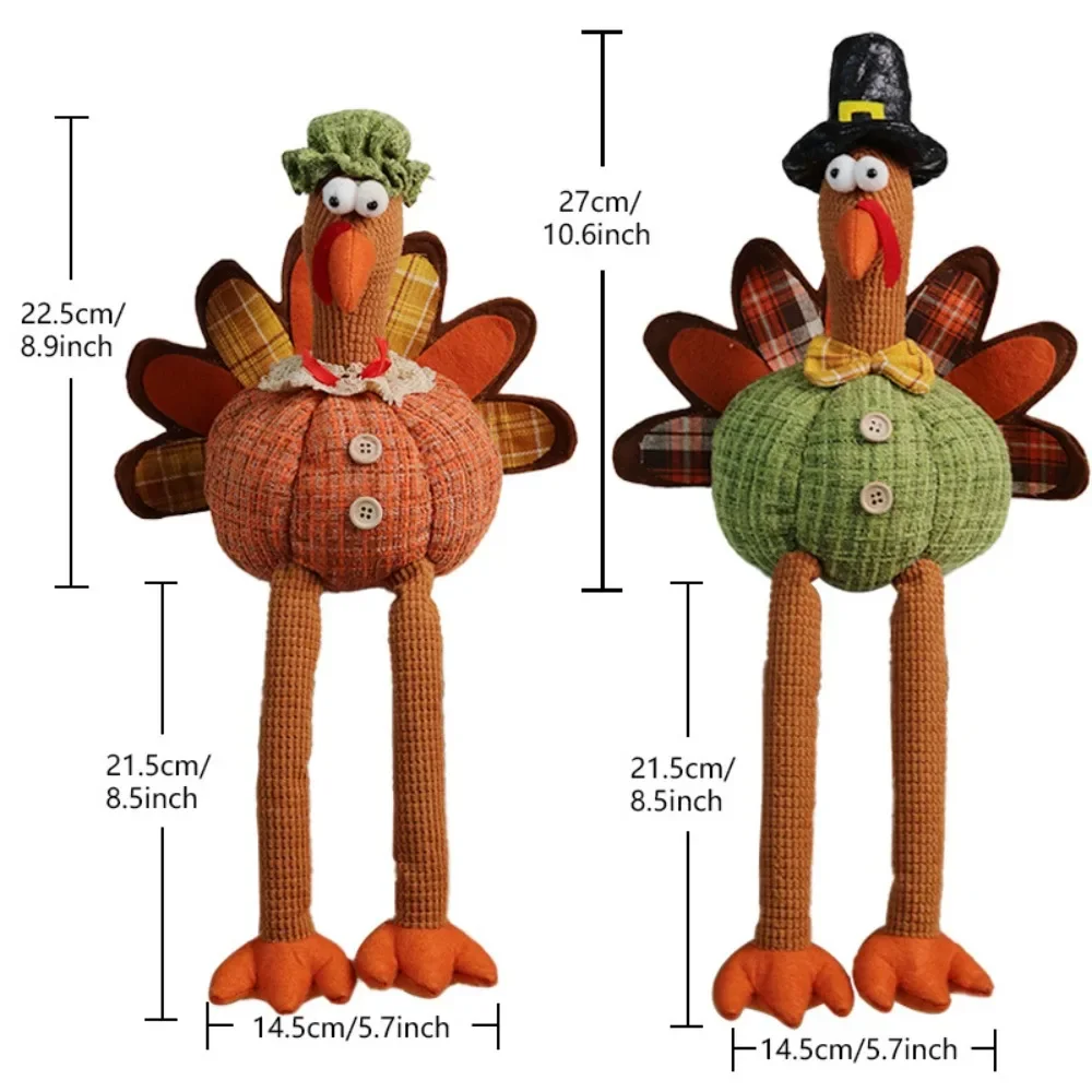 Thanksgiving Decorations Harvest Season Creative Hanging Leg Turkey Figure Fall Party Home Kitchen Pieces