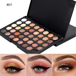 40 Colors Eyeshadow Palette Matte Shimmery High Pigmented Eye Cosmetics for Music Festival Daily Gift for Women