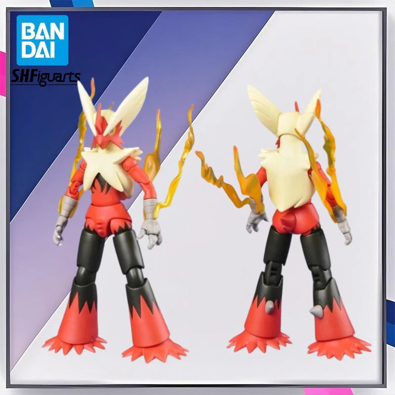 

Bandai Original Pokemon S.H.Figuarts SHF MEGA Blaziken Anime Action Figures Toys for Kids Gift Decorations Collectable Models