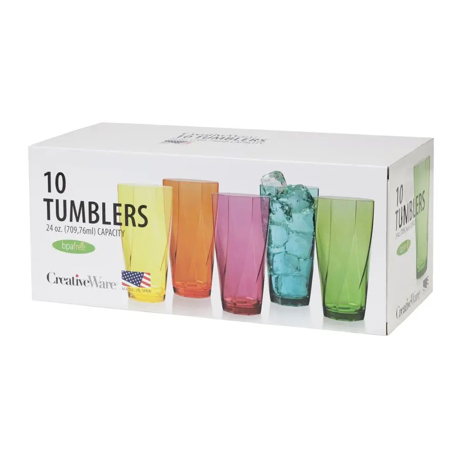 

Акриловые стаканы Twist объемом 24 унции, набор из 10 штук