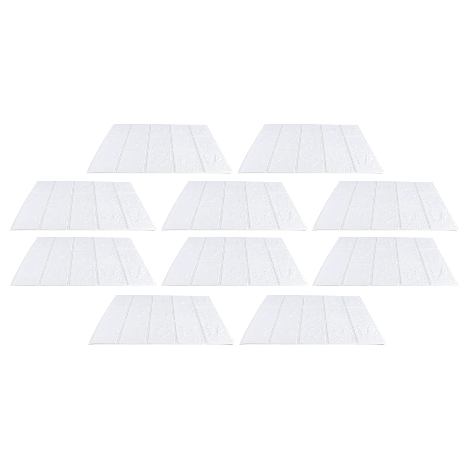 

5 3D Brick Wall Stickers Self Adhesive XPE Foam Tiles White Background Decor Peel Stick Wallpaper Modern for Kids