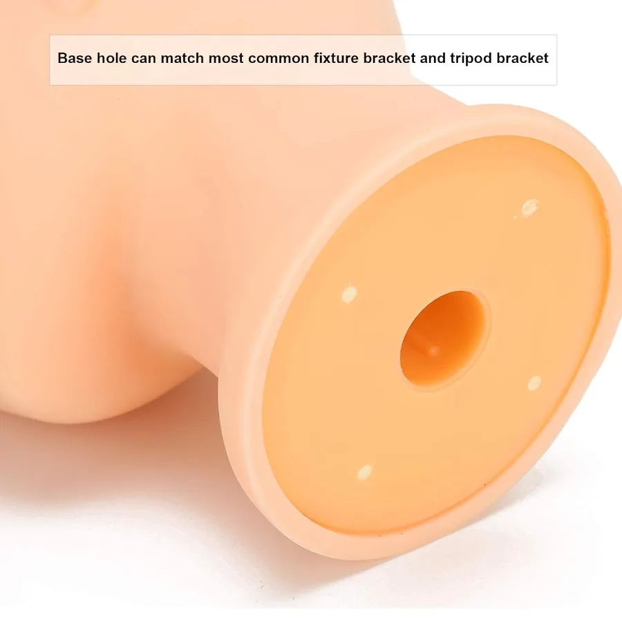 رأس عارضة أزياء أصلع لصنع قبعة الشعر المستعار والتدريب على ممارسة المكياج: نموذج عرض 49 سم مثالي لتمارين تصفيف الشعر المستعار D #3