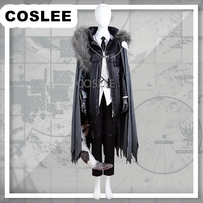 COSLEE Game Arknights SilverAsh Cosplay Costume RHODES ISLAND Fashion Handsome Combat Uniform Halloween Outfit Unisex