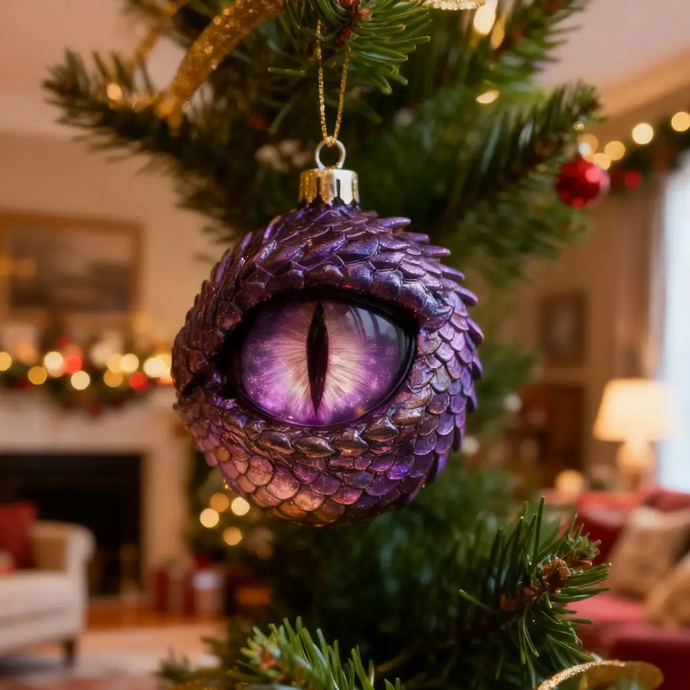 Ornamento natalizio in acrilico a forma di occhio di drago 2D Decorazione scura Appeso Natale Ornamento per biscotti natalizi Piccolo fest X2S4