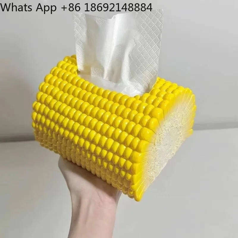 

Creative corn carton living room household tissue box desktop ornament personalized car storage box
