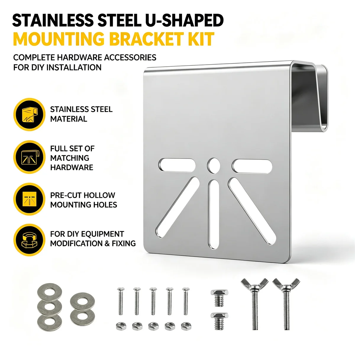 Stainless Steel Gutter Mount Bracket for Eufy SoloCam S340 Tapo C425 Solar PTZ Security Camera Weatherproof Roof Eaves Holder