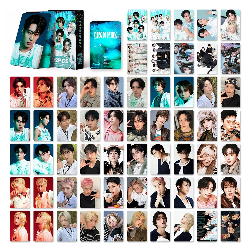 New Arrival P1Harmony 92Pcs/Set Unique Album Lomo Cards Stickers JONGSEOB INTAK KEEHO Fashion Photocard Decals Fans Collection